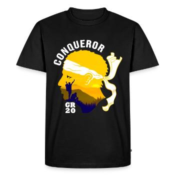 conquérant GR20 Corse randonnée - T-shirt Premium bio Homme - noir - Devant - Nico (187cm)