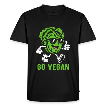 Salad - Go Vegan - Vegan Diet - Men's Premium Organic T-Shirt - black - Front - Nico (187cm)