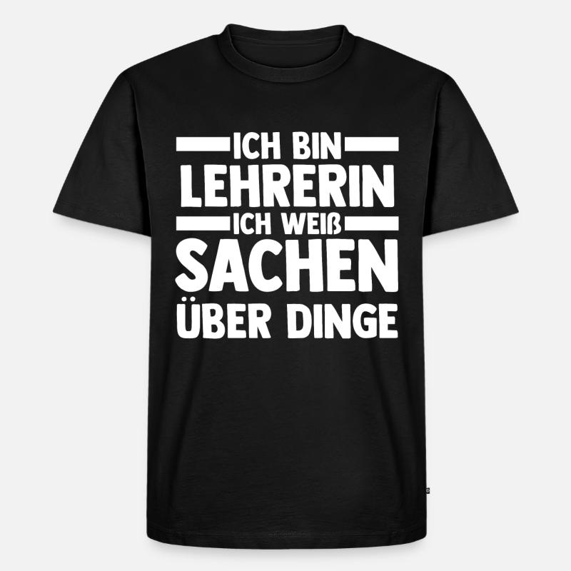 Schullehrerin Lehrerin - Männer Premium Bio T-Shirt - Schwarz