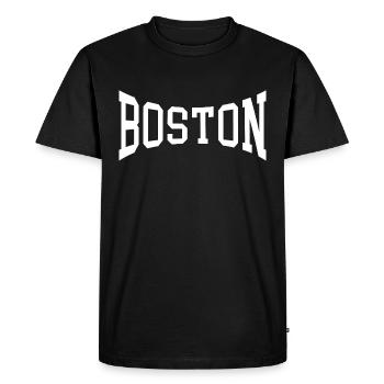 Boston - T-shirt Premium bio Homme - noir - Devant - Nico (187cm)