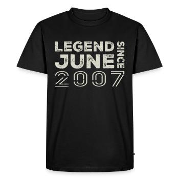 June 2007 Birthday June 2007 June Gift 2007 - Men's Premium Organic T-Shirt - black - Front - Nico (187cm)
