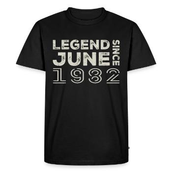 June 1982 Birthday June 1982 June Gift 1982 - Men's Premium Organic T-Shirt - black - Front - Nico (187cm)