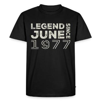 June 1977 Birthday June 1977 June Gift 1977 - Men's Premium Organic T-Shirt - black - Front - Nico (187cm)