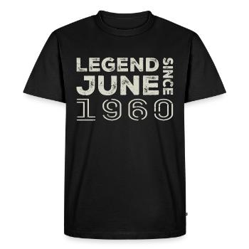 June 1960 Birthday June 1960 June Gift 1960 - Men's Premium Organic T-Shirt - black - Front - Nico (187cm)