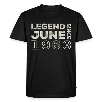 June 1963 Birthday June 1963 June Gift 1963 - Men's Premium Organic T-Shirt - black - Front - Nico (187cm)