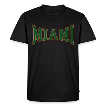 Miami - T-shirt Premium bio Homme - noir - Devant - Nico (187cm)