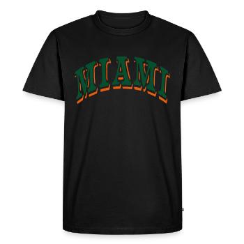 Miami - T-shirt Premium bio Homme - noir - Devant - Nico (187cm)