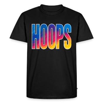 Hoops Basketball Sports Idée Cadeau BBall - T-shirt Premium bio Homme - noir - Devant - Nico (187cm)