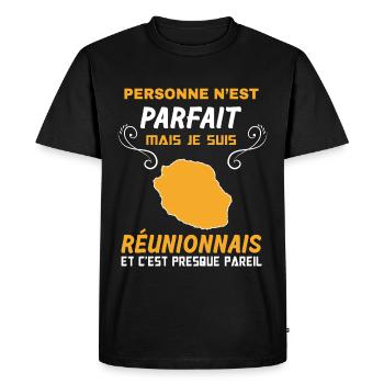 La Réunion Réunionnais idée Cadeau Humour - T-shirt Premium bio Homme - noir - Devant - Nico (187cm)