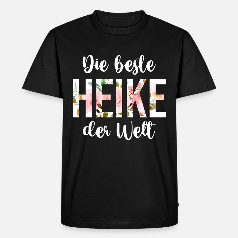 Heike - Männer Premium Bio T-Shirt - Schwarz