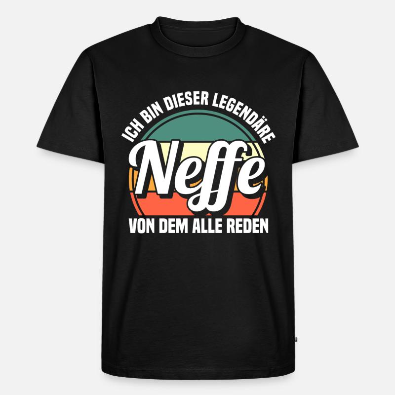 Neffe - Männer Premium Bio T-Shirt - Schwarz