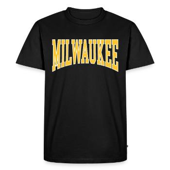Milwaukee - Men's Premium Organic T-Shirt - black - Front - Nico (187cm)