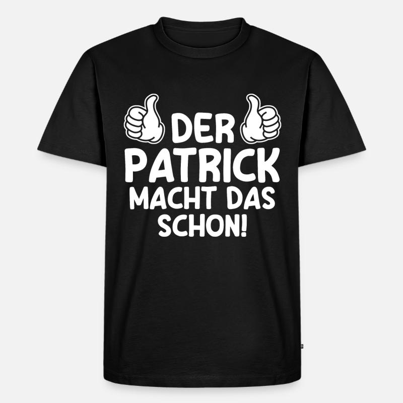 Patrick - Männer Premium Bio T-Shirt - Schwarz