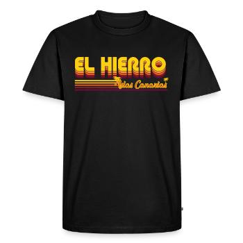 El Hierro a Canary Island Design - Men's Premium Organic T-Shirt - black - Front - Nico (187cm)