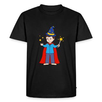 Magicien magicien - T-shirt Premium bio Homme - noir - Devant - Nico (187cm)