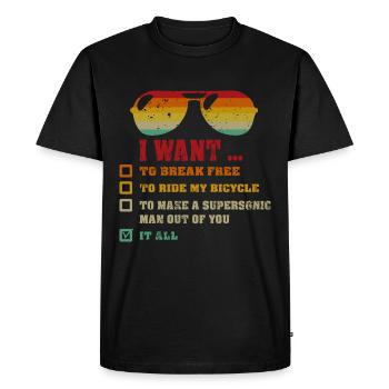 Lustiges Biker Geschenk - Für alle Fahrradfahrer - Männer Premium Bio T-Shirt - Schwarz - Vorne - Nico (187cm)
