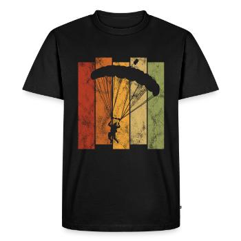Fallschirmspringen Fallschirm Fallschirmspringer - Männer Premium Bio T-Shirt - Schwarz - Vorne - Nico (187cm)