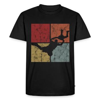 Skydiving Parachute - Men's Premium Organic T-Shirt - black - Front - Nico (187cm)