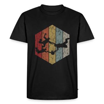Skydiving Parachute - Men's Premium Organic T-Shirt - black - Front - Nico (187cm)