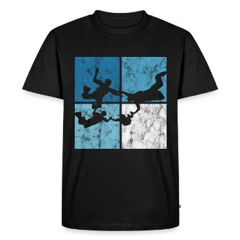 Skydiving Parachute - Men's Premium Organic T-Shirt - black - Front - Nico (187cm)