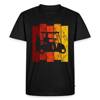 Balle de golf club de golf rétro chariot de golf - T-shirt Premium bio Homme - noir - Devant - Nico (187cm)