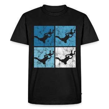 Skydiving Parachute - Men's Premium Organic T-Shirt - black - Front - Nico (187cm)