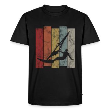Windsurfer Windsurfing Windsurfing Retro Surfing - Men's Premium Organic T-Shirt - black - Front - Nico (187cm)