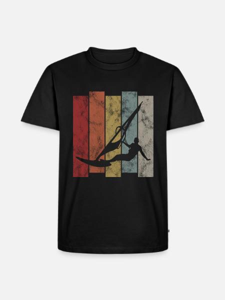 Windsurfer Windsurfing Windsurfing Retro Surfing - Men's Premium Organic T-Shirt - black
