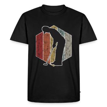 Golf rétro Golf Club Golf Golfer - T-shirt Premium bio Homme - noir - Devant - Nico (187cm)