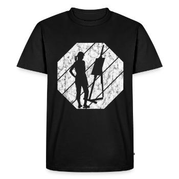 Artist Painting Retro Painter Artist Art - Men's Premium Organic T-Shirt - black - Front - Nico (187cm)