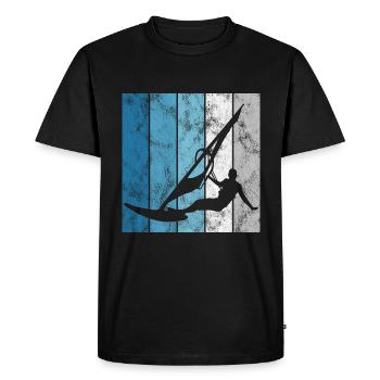 Windsurfer Windsurfing Retro Windsurfing Surfing - Men's Premium Organic T-Shirt - black - Front - Nico (187cm)