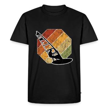Windsurfer Retro Windsurfing Windsurfing Surfing - Men's Premium Organic T-Shirt - black - Front - Nico (187cm)
