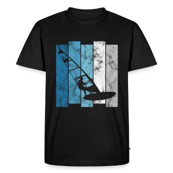 Windsurfing Windsurfing Retro Windsurfer Surfing - Men's Premium Organic T-Shirt - black - Front - Nico (187cm)