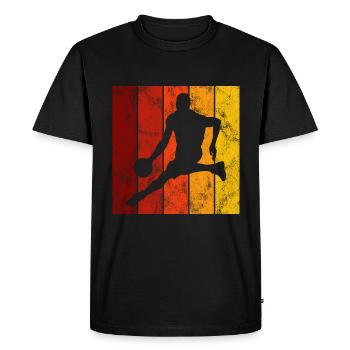 Basketteur basket-ball basket-ball - T-shirt Premium bio Homme - noir - Devant - Nico (187cm)