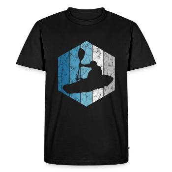 Canoë-kayak d'aviron Kayak à pagaie rétro - T-shirt Premium bio Homme - noir - Devant - Nico (187cm)
