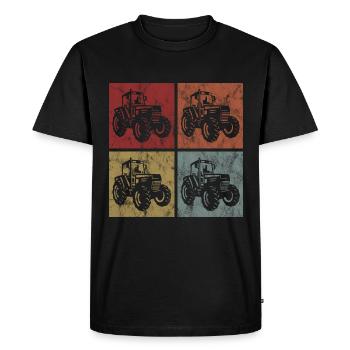 Tracteurs tracteurs de tracteurs de ferme tracteurs - T-shirt Premium bio Homme - noir - Devant - Nico (187cm)