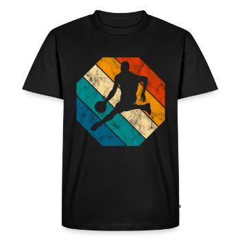 Basket basket basketteur basketteur - T-shirt Premium bio Homme - noir - Devant - Nico (187cm)