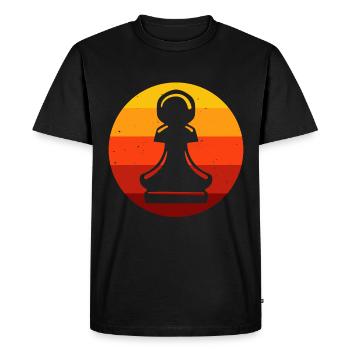 Échecs de jeu d’échecs de jeu d’échecs - T-shirt Premium bio Homme - noir - Devant - Nico (187cm)