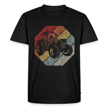 Tracteurs tracteurs rétro tracteurs ferme tracteurs - T-shirt Premium bio Homme - noir - Devant - Nico (187cm)
