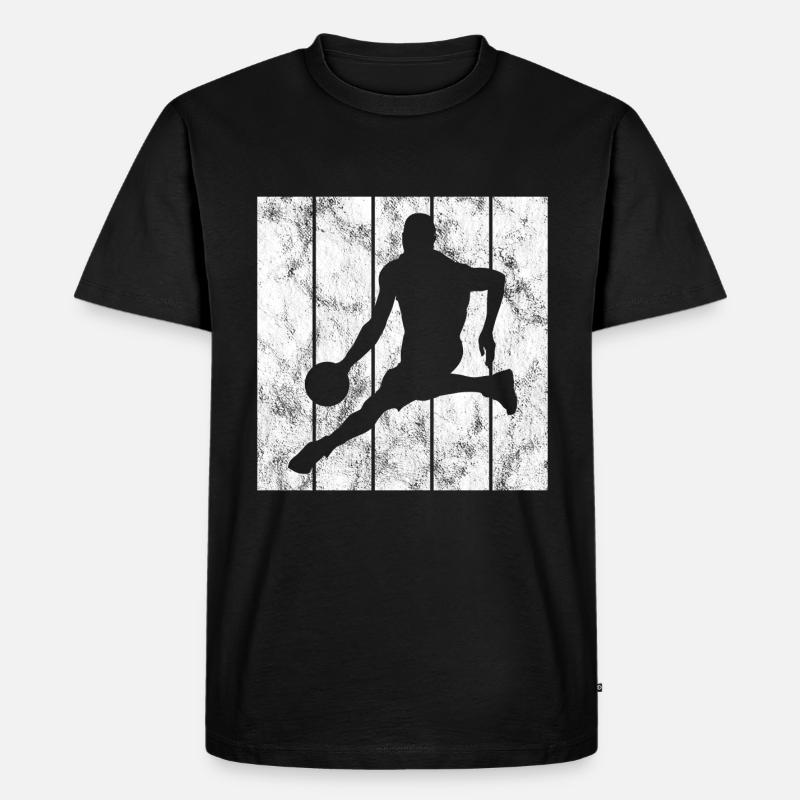 Basket basket basketteur basketteur - T-shirt Premium bio Homme - noir