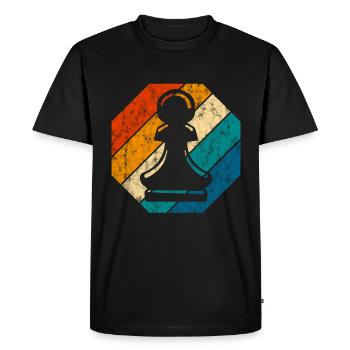 Échecs de jeu d’échecs de jeu d’échecs - T-shirt Premium bio Homme - noir - Devant - Nico (187cm)