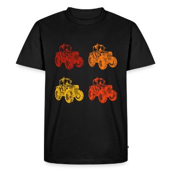 Farm Bauer Tractor Tractor Tractors Retro - Men's Premium Organic T-Shirt - black - Front - Nico (187cm)