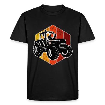 Farm Retro Bauer Tractor Tractors Tractors Tractors - Men's Premium Organic T-Shirt - black - Front - Nico (187cm)