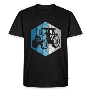 Tracteurs ferme Tracteurs tracteurs tracteurs tracteurs tracteurs - T-shirt Premium bio Homme - noir - Devant - Nico (187cm)