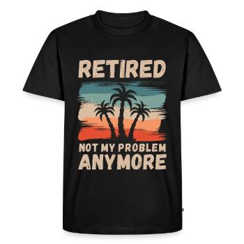 Retraités, ce n’est plus mon problème - T-shirt Premium bio Homme - noir - Devant - Nico (187cm)