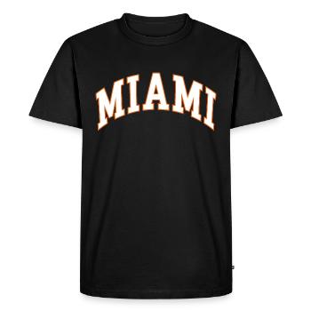 Miami - Men's Premium Organic T-Shirt - black - Front - Nico (187cm)
