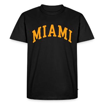 Miami - T-shirt Premium bio Homme - noir - Devant - Nico (187cm)