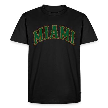 Miami - T-shirt Premium bio Homme - noir - Devant - Nico (187cm)