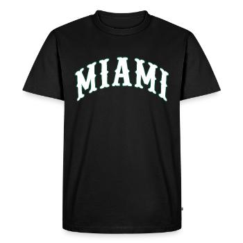 Miami - T-shirt Premium bio Homme - noir - Devant - Nico (187cm)