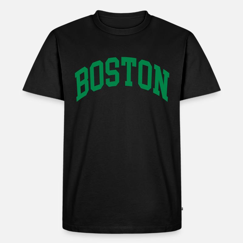 Boston - Männer Premium Bio T-Shirt - Schwarz